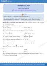 Đề thi học kì 2 Toán 12 Cánh diều - Đề số 1